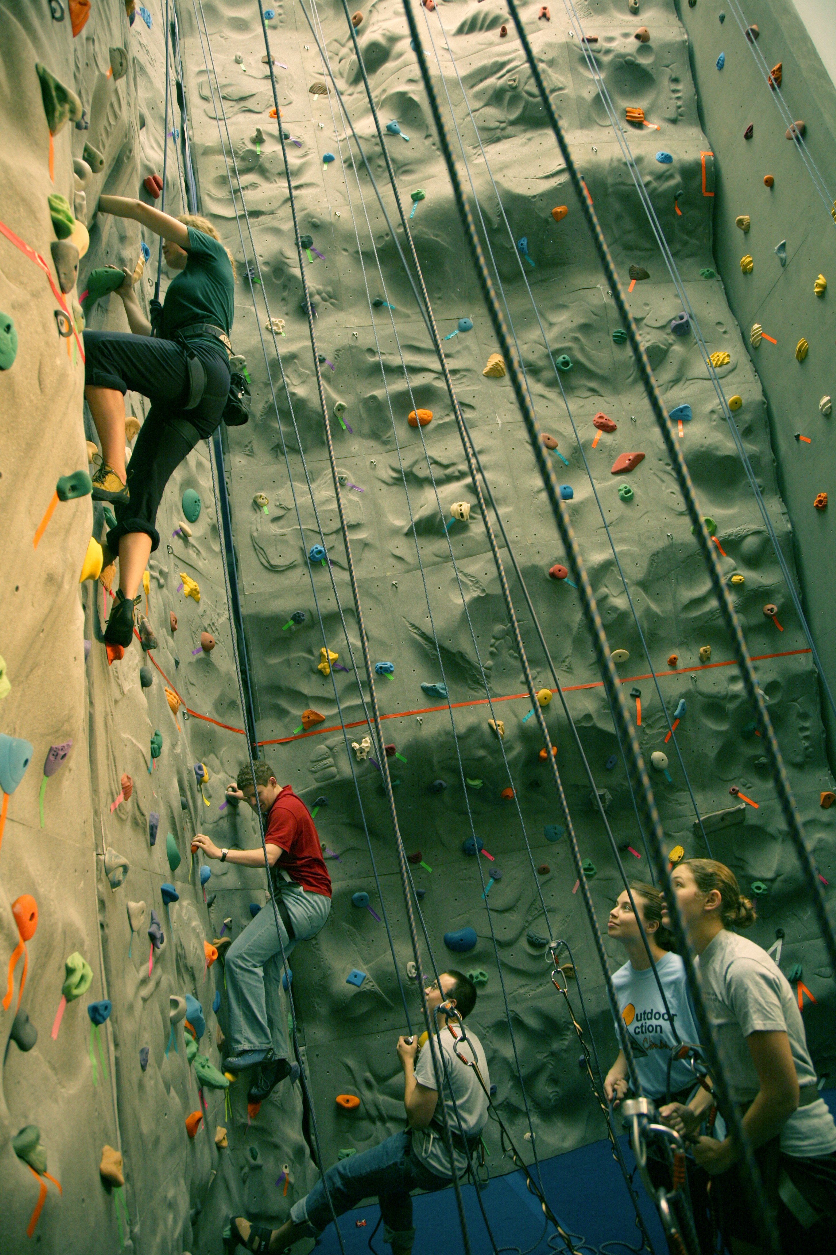 climbers at wall